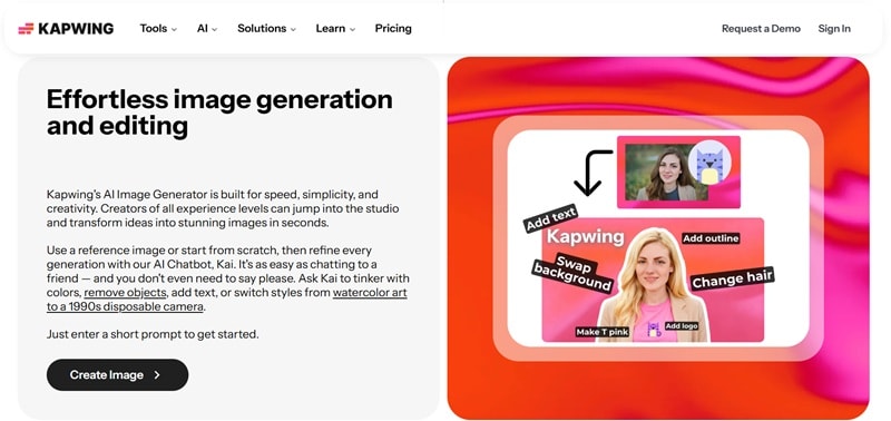 kapwing ai album cover generator tool