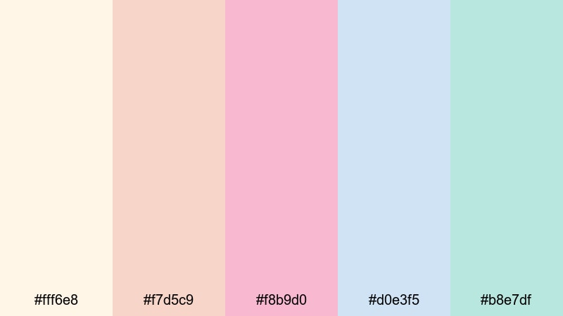 almond macaron box almond color palette with hex codes