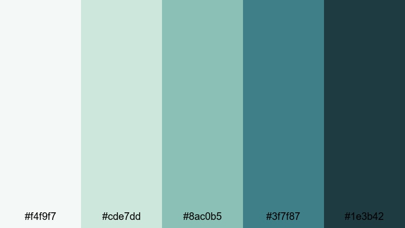 alpine air clarity winter color palette with hex codes