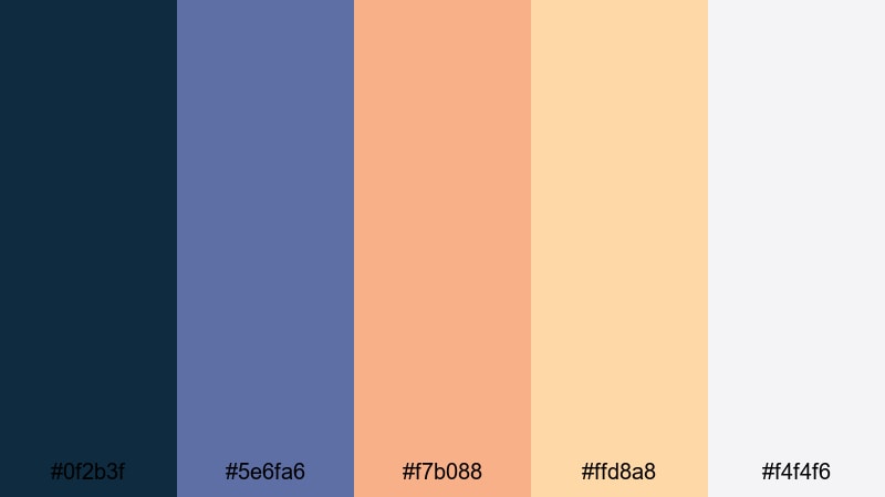 alpine sunrise mist mountain color palette with hex codes