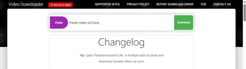 paste and download the video