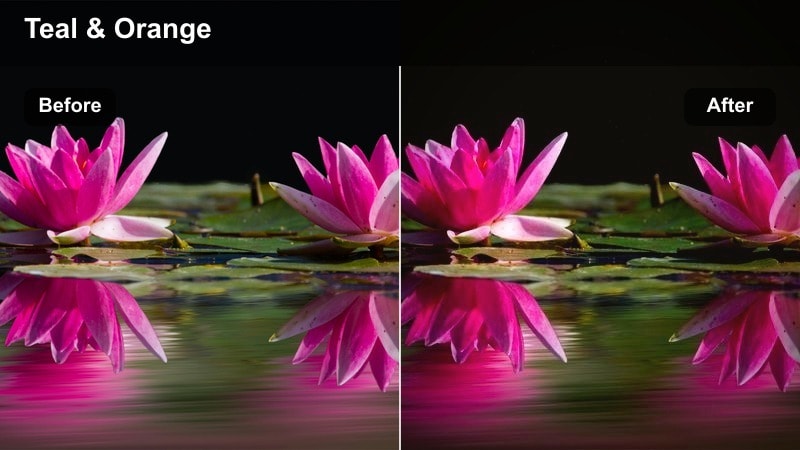 Warm amber-lit city alley with deep teal shadows creating a suspenseful atmosphere.