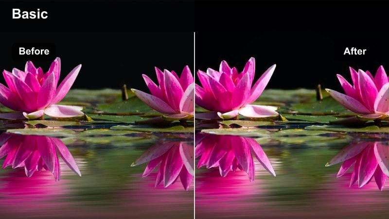 Cinematic golden hour city street with warm tones and soft but strong contrast.