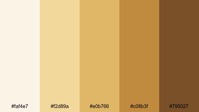amber fields of flax flax color palette with hex codes