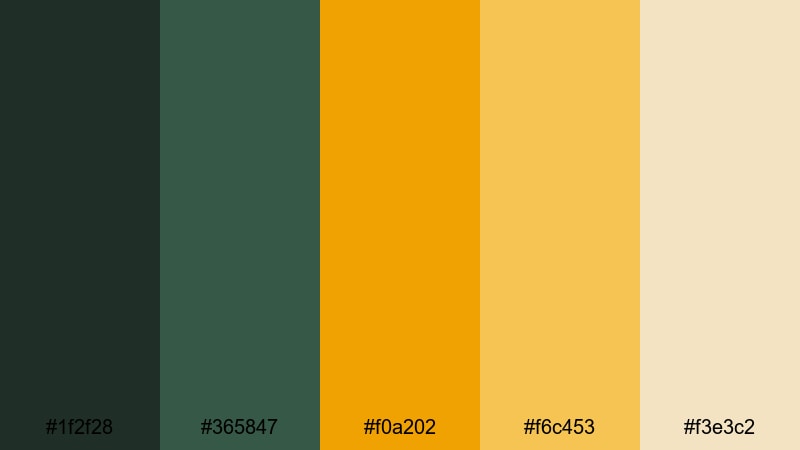 amber fossil glow dinosaur color palette with hex codes