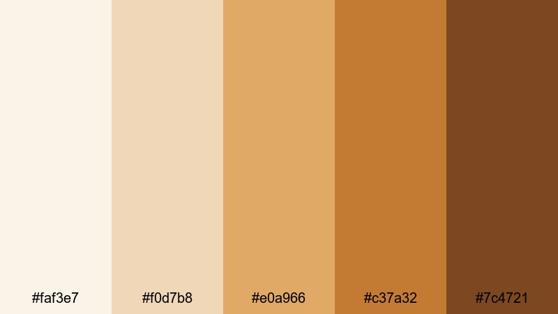 amber glass keepsake rustic wedding color palette with hex codes