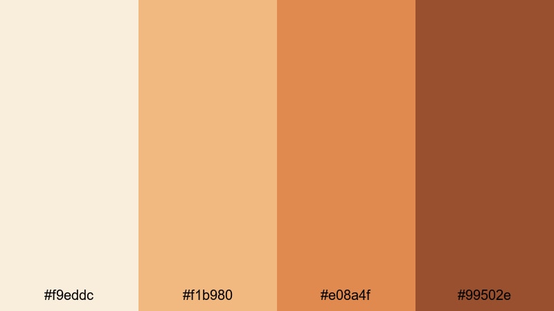 amber shoreline glow sand color palette with hex codes