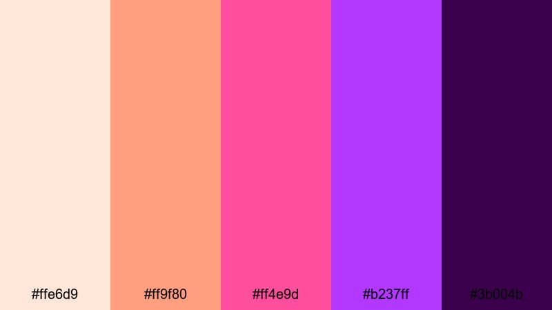 amethyst sunset punch amethyst color palette with hex codes