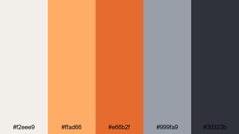 analog street haze orange gray color palette with hex codes
