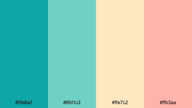 analog surf club aquarium color palette with hex codes