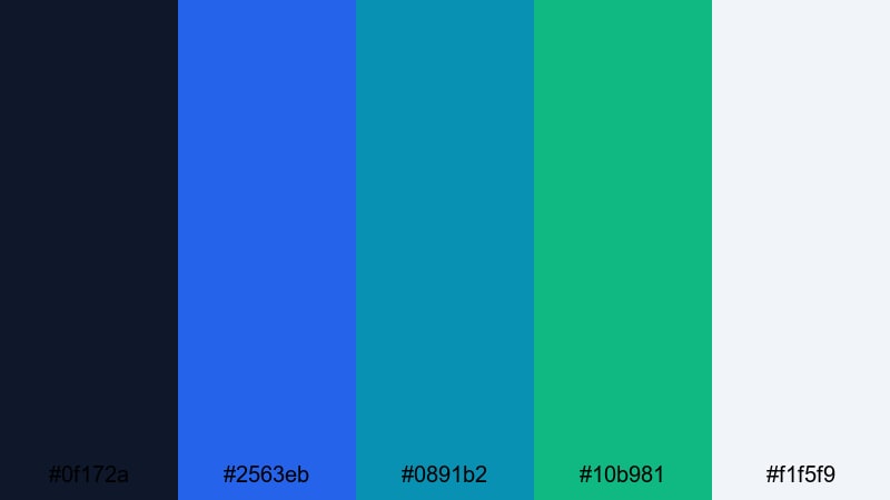 analyst dashboard clarity professional color palette with hex codes