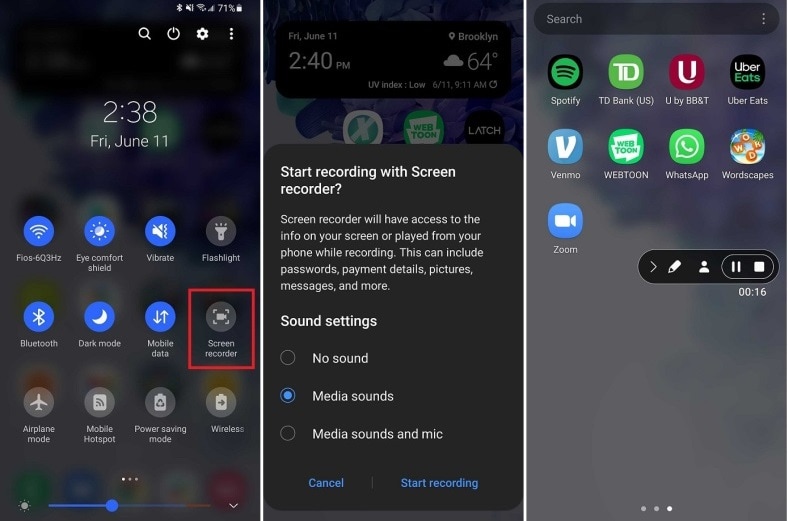android built-in recorder