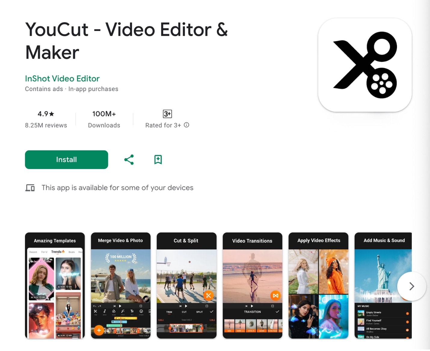 youcut play store page