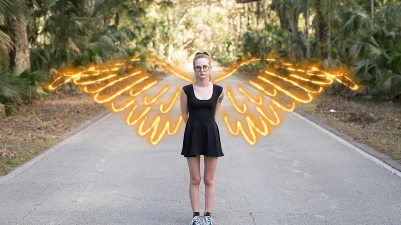 add angel wings to a photo
