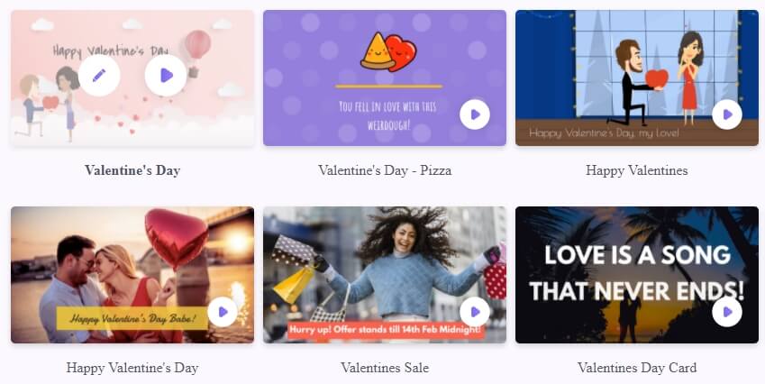 Animaker Creatore di video online per San Valentino 