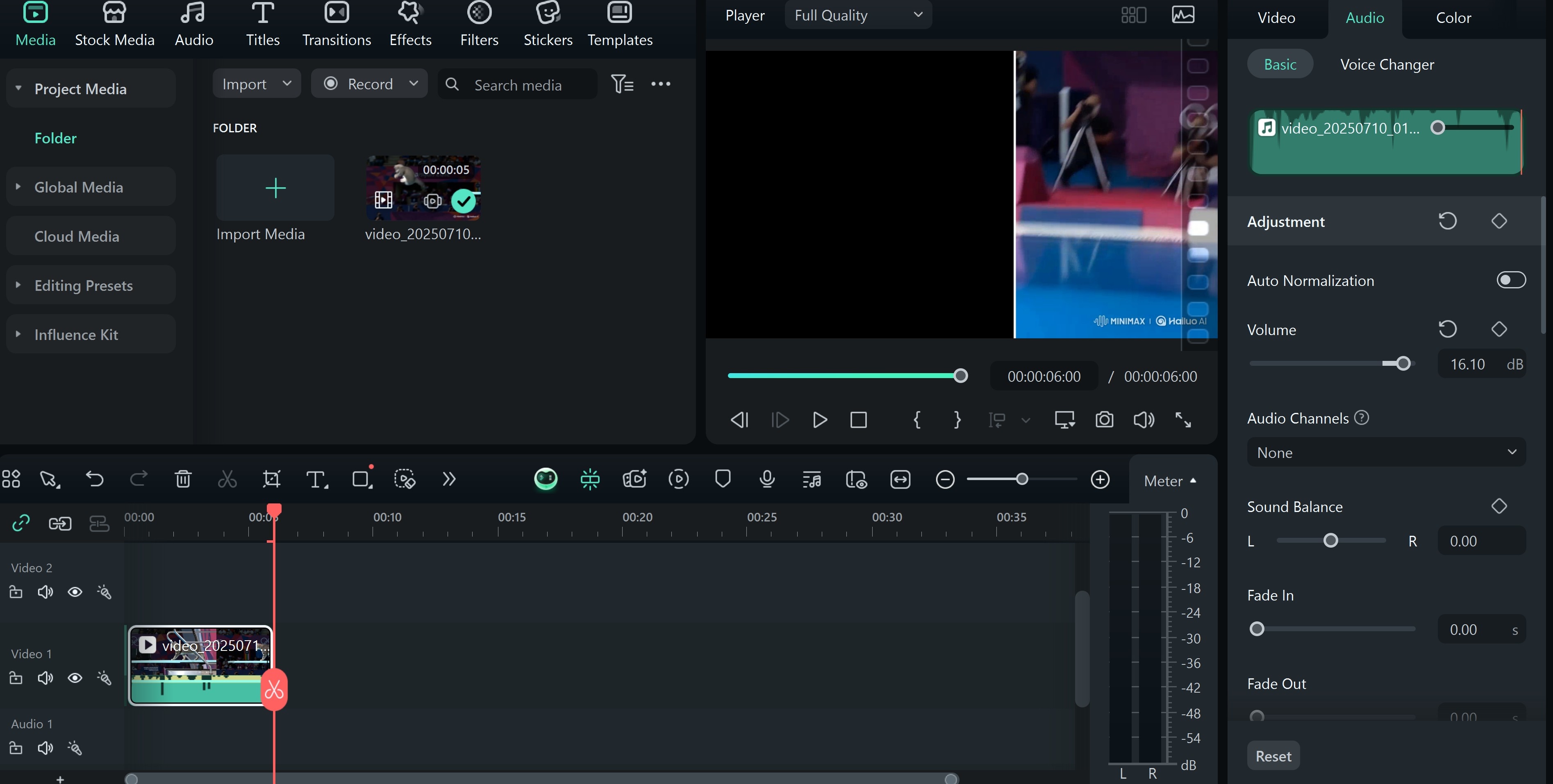 import a video on filmora