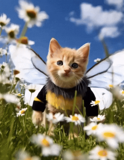cat grows wings