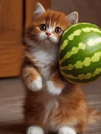 fruit hit cat