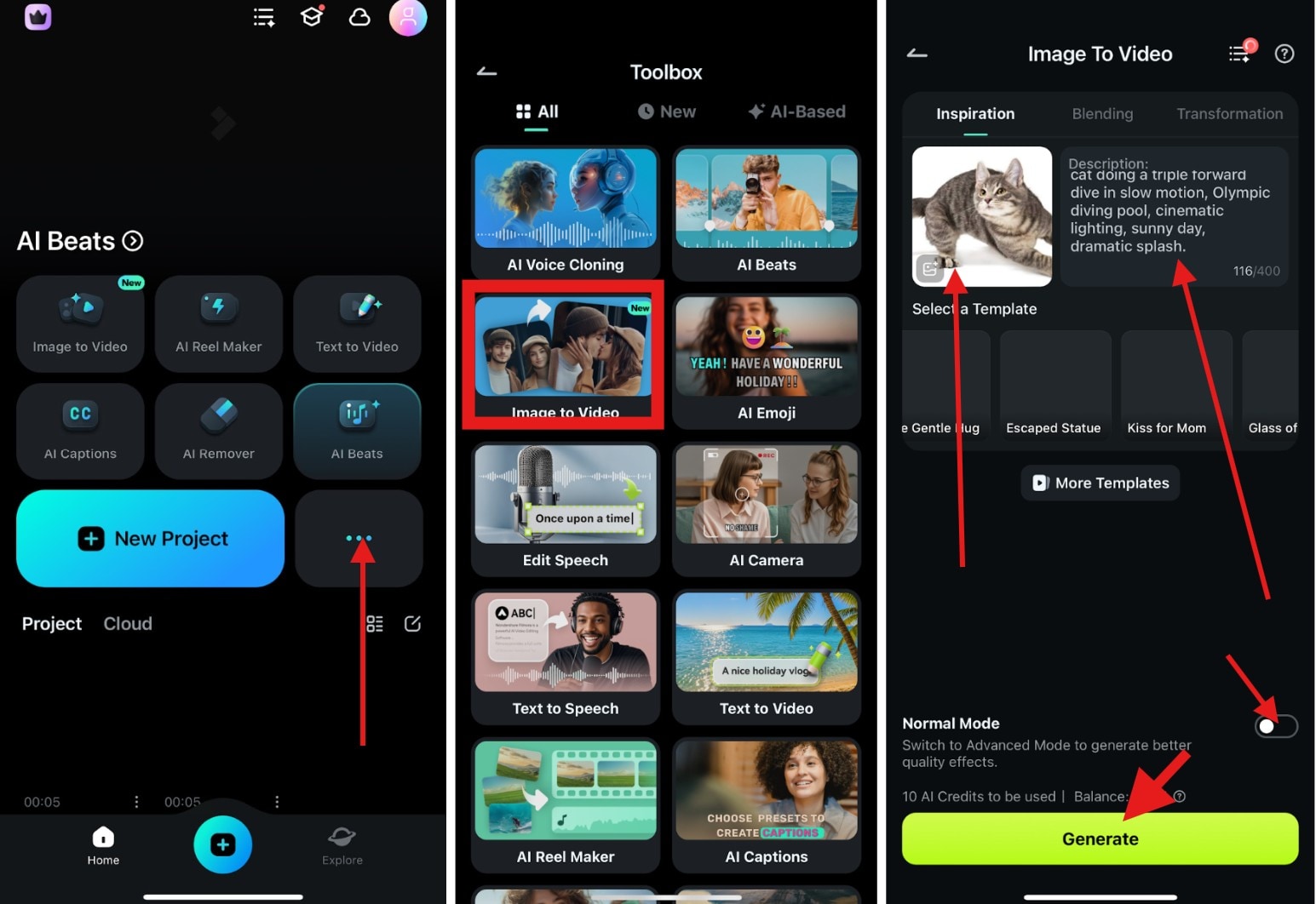 open filmora on mobile