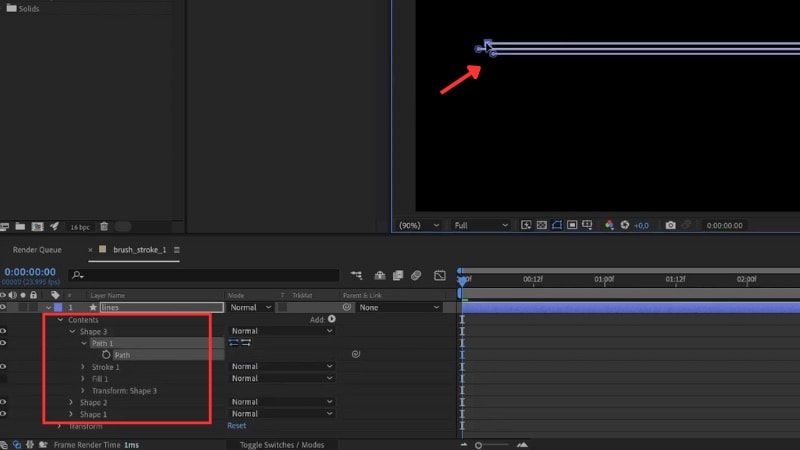 adjust the path positions