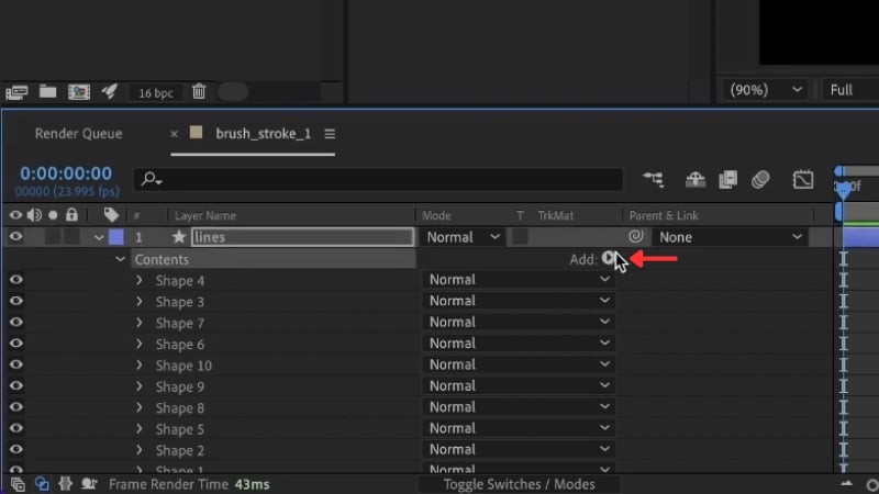 access the trim path in after effects