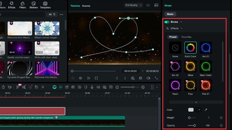 customize the stroke style