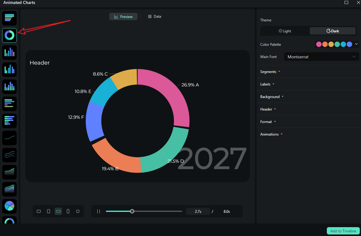 pick an animated donut chart template