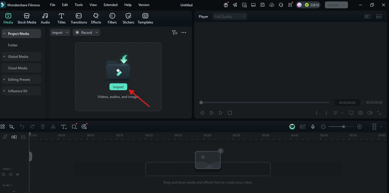 import media into filmora