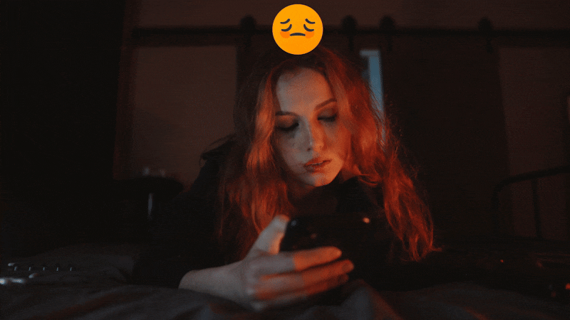 clip of sad lady