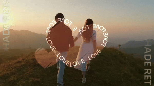 use animated text for wedding announcements