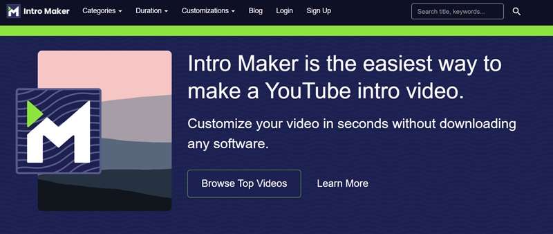 intro maker online tool