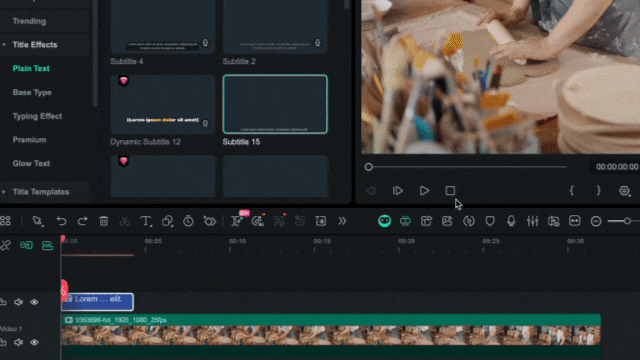 adjust timing and pacing in filmora
