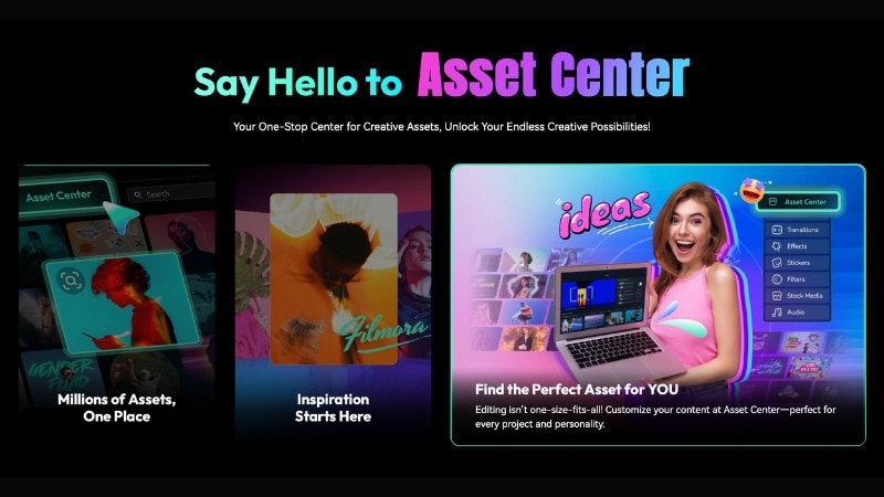 find animated letters in filmora library