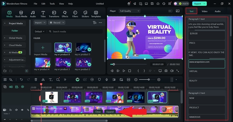 customize text on the template