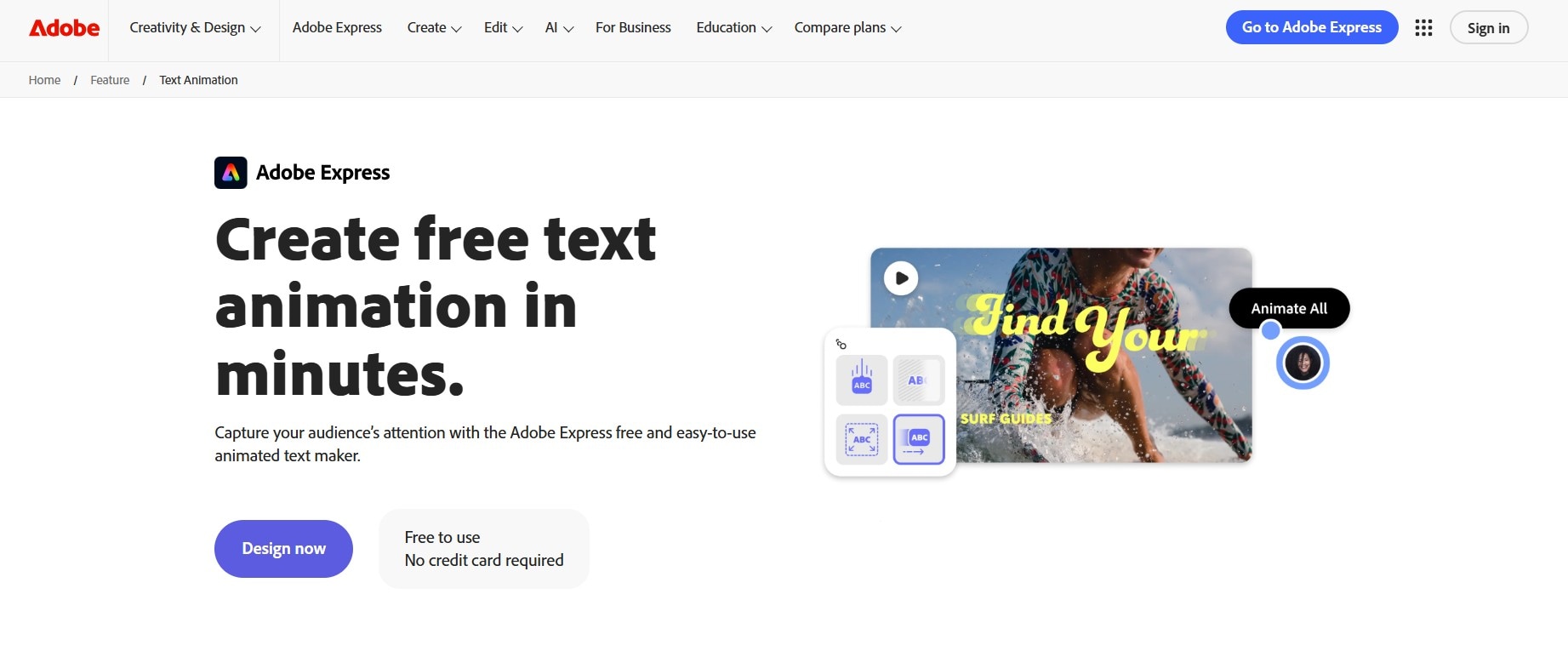 adobe express animated text maker