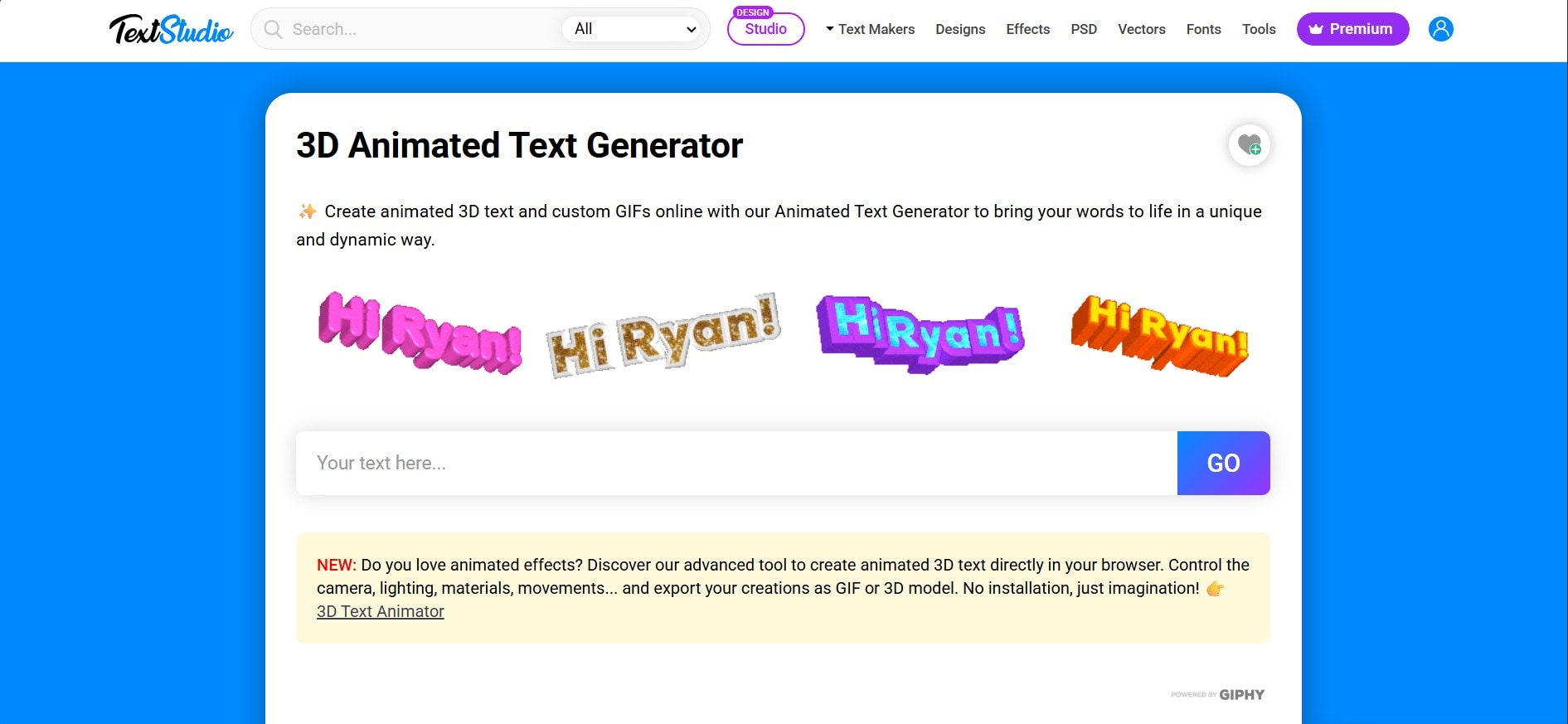 text studio animated text maker