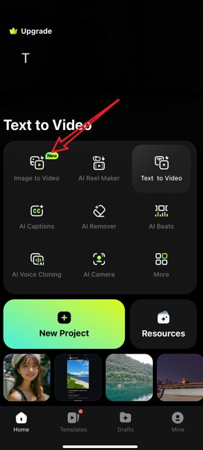 filmora mobile ai image to video