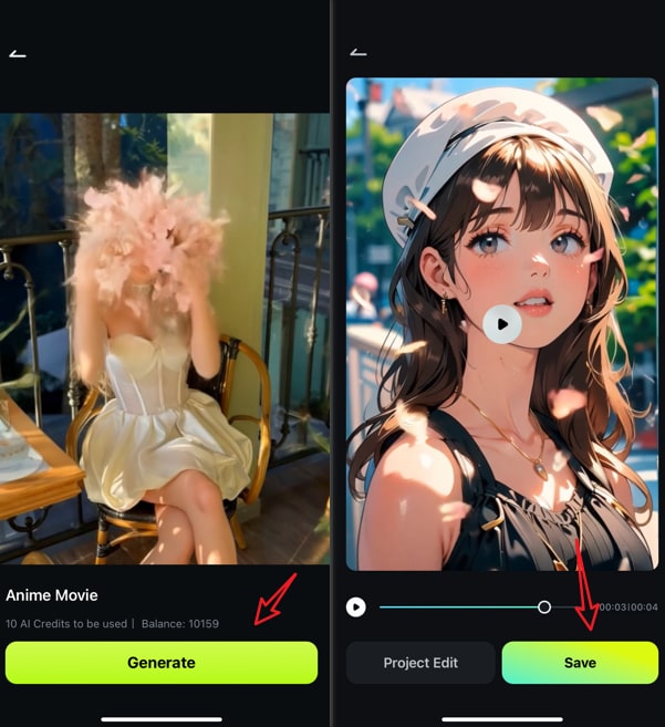 save the new ai anime transformation video