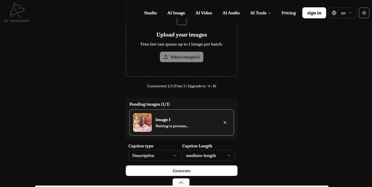 AI omnigen 画像→プロンプト