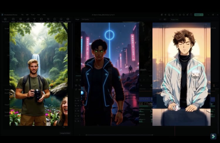filmora anime music video maker
