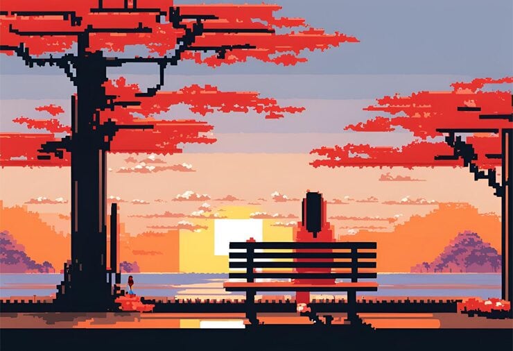 creative pixel art anime