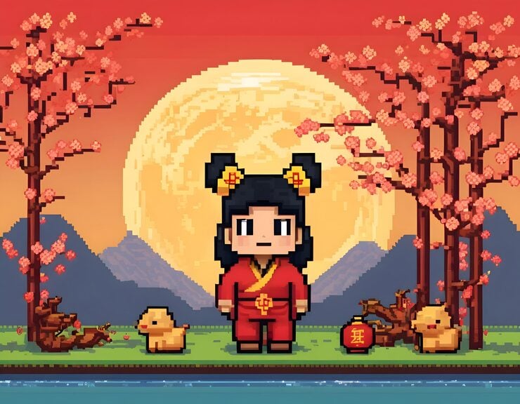 pixel art anime