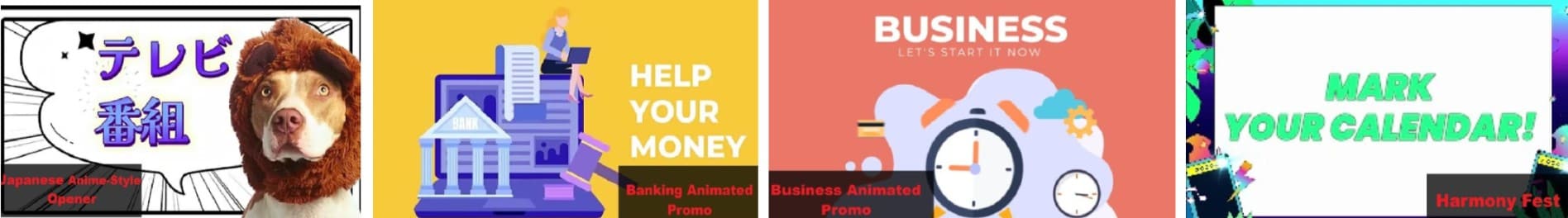branding anime video template
