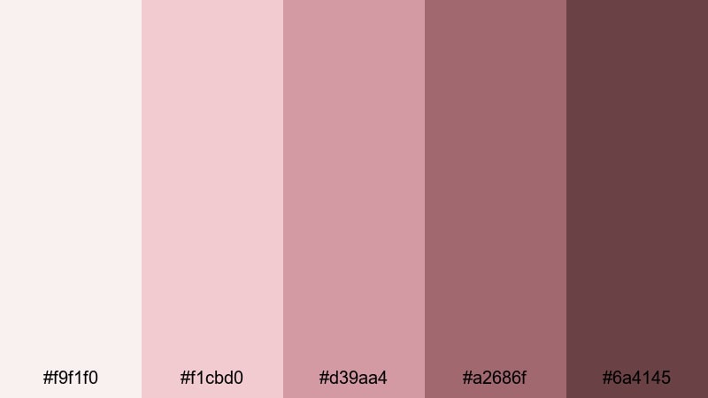 antique rose barnyard rustic wedding color palette with hex codes