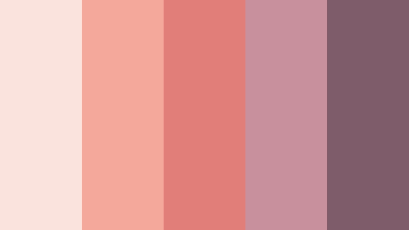 antique rose glow vintage coral color palette with hex codes