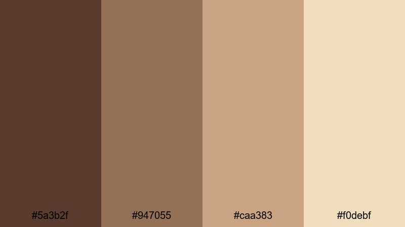 antique saddle sepia cowboy color palette with hex codes