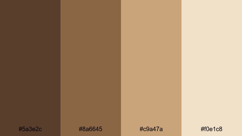 antique sepia story umber color palette with hex codes