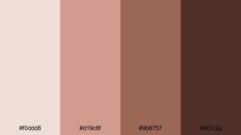 antique velvet brown brown pink color palette with hex codes