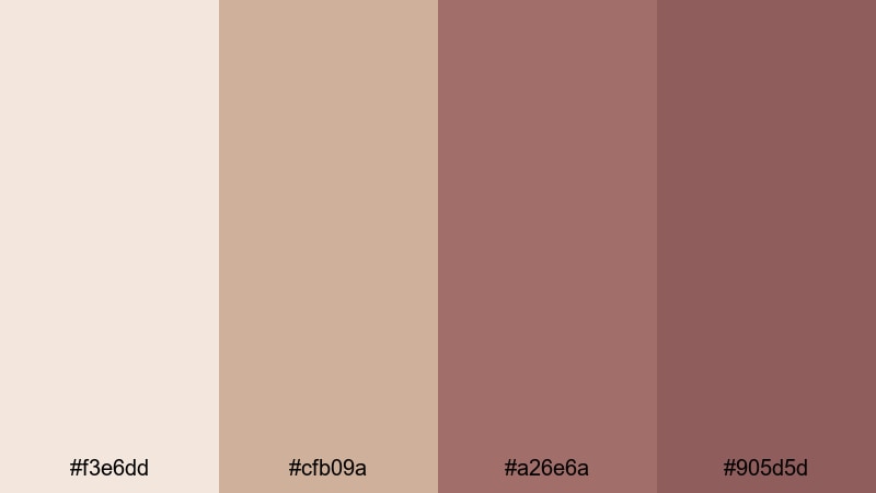 antique velvet frame rose taupe color palette with hex codes