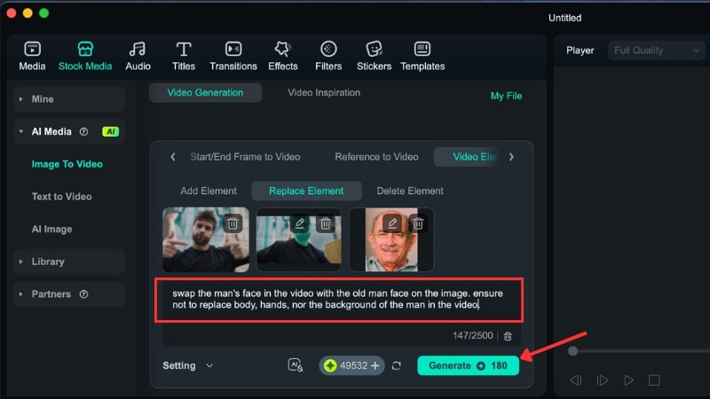 write description for replacement